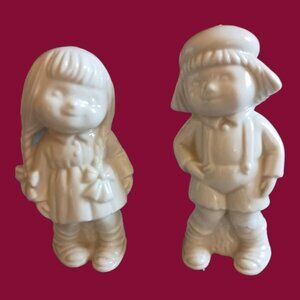 Vintage figurines ceramic boy and girl